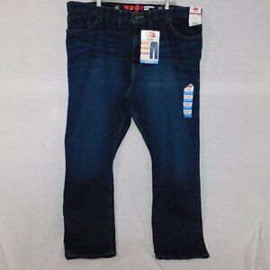 Wrangler Five Star Performance  Flex Straight Fit Dark Wash Jeans Mens 44 x 32